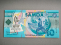 Банкнота - Самоа - 10 тала (юбилейна) UNC | 2019г., снимка 1 - Нумизматика и бонистика - 44924106
