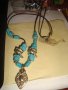 ХЕНД-МЕЙД КЕРАМИЧНА БИЖУТЕРИЯ ГЪРЦИЯ БРОНЗ ФЕШЪН АРТ ГЕРДАН НОВ 24358, снимка 5
