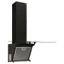 vidaXL Стенен абсорбатор, 60 см, стомана и закалено стъкло, черен, снимка 3