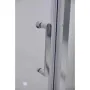 Параван за баня ELITE R, 140-160х190 см, прозрачно стъкло, хром, снимка 4