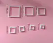 7 размера квадрат квадрати квадратчета малки пластмасови форми форма резец резци тесто глина фондан , снимка 2