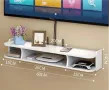 Стенен ТВ рафт с 3 отделения – бял, 60 см, снимка 4