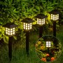 Комплект от 6 броя соларни LED лампи за двор и градина, снимка 1 - Градински мебели, декорация  - 41984193