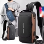 Мъжка чанта за през рамо Crossbody с USB зареждане, водоустойчива и с противокраден джоб, снимка 6