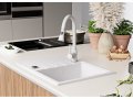 Кухненска мивка от Гранит модел Милано 620 x 500 mm бял, снимка 6