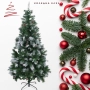 Елха - Изкуствена коледна елха с бели връхчета и метална стойка, снимка 2