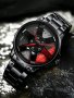 Мъжки луксозен спортен часовник с дизайн на джанта, снимка 1