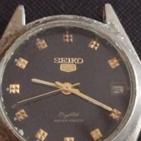 SEIKO 5 CRISTAL WATER PROOF КОЛЕКЦИОНЕРСКИ МОДЕЛ МЪЖКИ ЧАСОВНИК СТИЛЕН ДИЗАЙН 33249, снимка 1 - Мъжки - 38701209