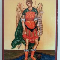 Икона на Свети Архангел Рафаил ikona Sveti Arhangel Rafail, снимка 1 - Картини - 16313286