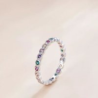Сребърен пръстен с камъни , снимка 2 - Пръстени - 41572843