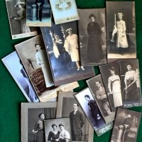 Стари картонени семейни снимки, снимка 3 - Антикварни и старинни предмети - 34339093
