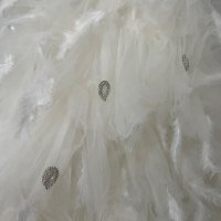 Бяла рокля с пера, снимка 6 - Сватбени аксесоари - 41266254