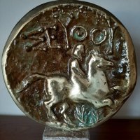 Антична бронзова монета, снимка 2 - Статуетки - 28835305
