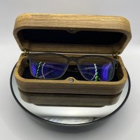 Ръчно изработена кутия (калъф) за очила от орехово дърво.   https://www.etsy.com/shop/RimexWoodArt, снимка 4 - Слънчеви и диоптрични очила - 41708835