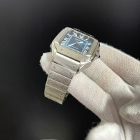 Мъжки часовник Cartier Santos de Cartier Blue Dial с автоматичен механизъм, снимка 3 - Мъжки - 42026236