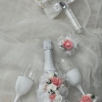 Сватбени чаши , снимка 3 - Сватбени аксесоари - 40224319