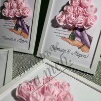 Букети в рамка с 3Д вечни рози, снимка 7 - Декорация за дома - 41163127