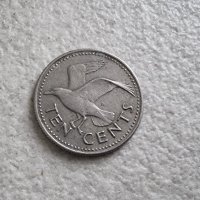 Монета .Карибски басеин. Барбадос . 10 цента., снимка 1 - Нумизматика и бонистика - 39838784
