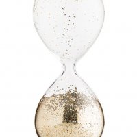 Стъклен Пясъчен часовник, 6x17 см, снимка 2 - Декорация за дома - 35833190