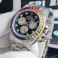 Mъжки часовник Rolex Daytona Cosmograph Rainbow Silver с автоматичен механизъм, снимка 6 - Мъжки - 41876350