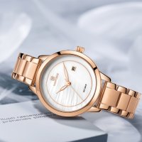 Дамски часовник NAVIFORCE Clarity Rose Gold/White 5008 RGW., снимка 13 - Дамски - 34744332
