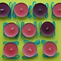 Чаени ароматни свещи с панделки , снимка 1 - Декорация за дома - 41856380