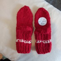 Ръчно плетени бебешки чорапи от вълна, ходило 12 см., снимка 1 - Бебешки чорапи - 39890362