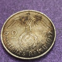 2 Марки 1937 г сребро Трети Райх , снимка 1 - Нумизматика и бонистика - 41540652