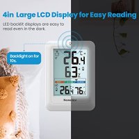 Нов Безжичен вътрешен външен цифров термометър хигрометър влажност, снимка 7 - Други стоки за дома - 41169968