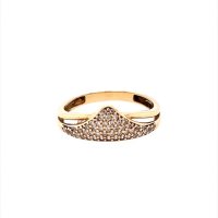 Златен дамски пръстен 2,15гр. размер:57 14кр. проба:585 модел:17265-1, снимка 1 - Пръстени - 41024013