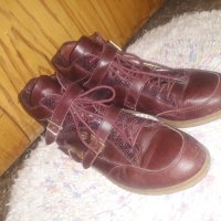 Винено черено-лилави кецове / обувки от естествена кожа 41, снимка 2 - Кецове - 34591462