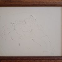 Жул Паскин 1885 - 1930 В бордея Оригинална еротична рисунка, снимка 3 - Картини - 41673984