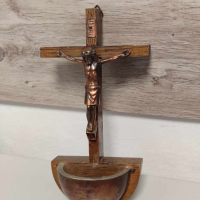 Дървен кръст разпятие Исус Христос, снимка 3 - Антикварни и старинни предмети - 44649360