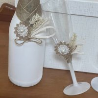 Сватбен чаши, снимка 7 - Сватбени аксесоари - 44411995