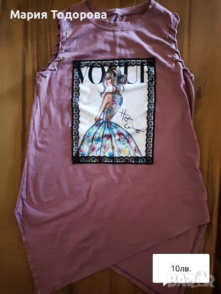 Блуза-потник пепел от рози, снимка 1