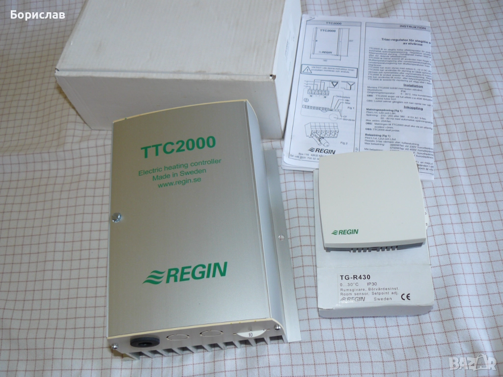 REGIN TTC 2000 Sweden- терморегулатор за ел. нагревател, снимка 1
