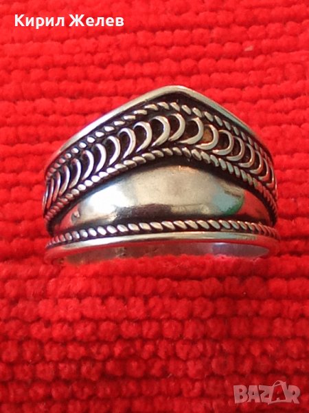 СТАРИНЕН СРЕБЪРЕН ПРЪСТЕН ВИСОКА ПРОБА СРЕБРО УНИКАЛНА МАЙСТОРСКА РЪЧНА ИЗРАБОТКА 37460, снимка 1