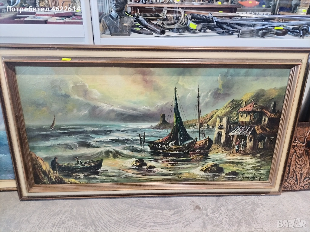 КРАСИВА АВТОРСКА КАРТИНА МАСЛЕНИ БОИ ВЪРХУ ПЛАТНО , снимка 1