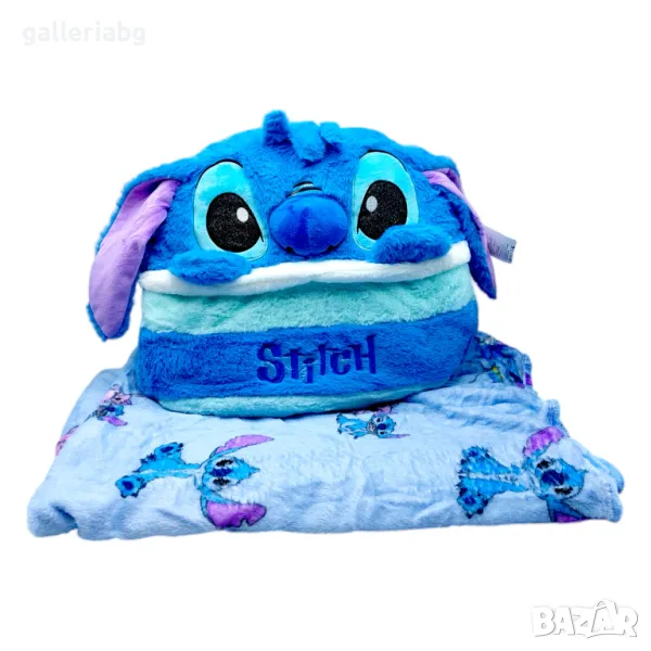 Плюшена играчка с одеяло Стич (Lilo & Stitch), снимка 1