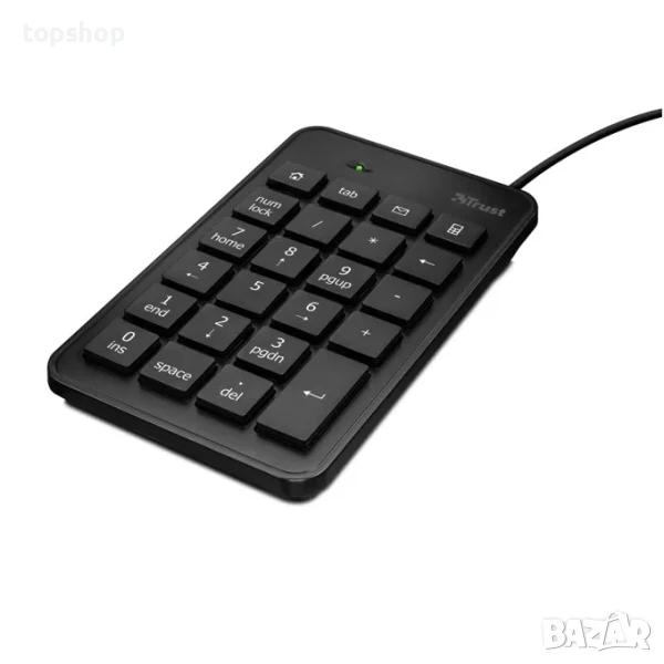Нова Цифрова клавиатура Trust Xalas, USB, 5 extra keys, 1.5m кабел черна, снимка 1