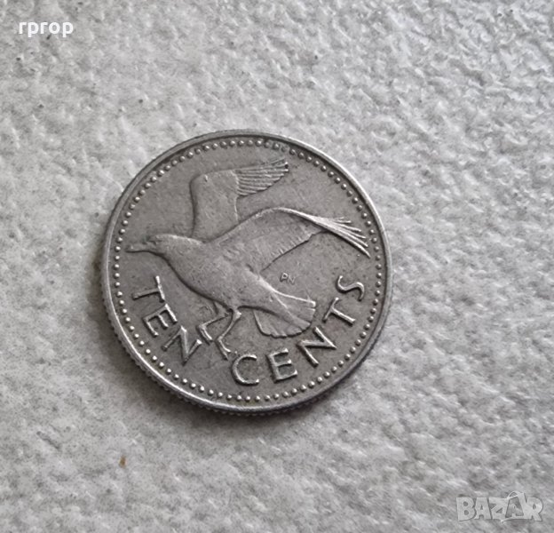 Монета .Карибски басеин. Барбадос . 10 цента., снимка 1