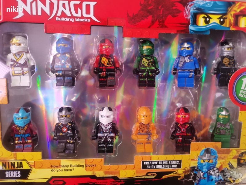 12 фигурки за Лего конструктор Ninjago Нинджаго за игра и украса на торта пластмасови, снимка 1