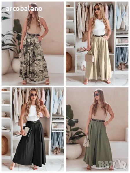 Дамска пола-панталон с колан FLOWES, 4цвята , снимка 1