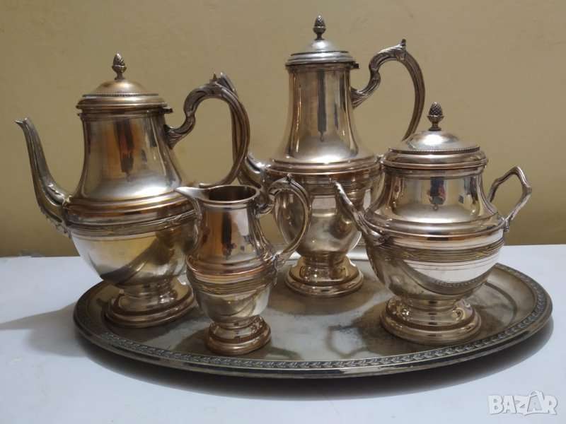 посребрен месингов сервиз арт деко, снимка 1