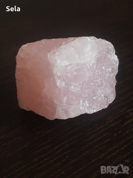 Естествен, нешлифован розов кварц друза, снимка 1