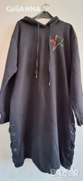 СТРАХОТНА РОКЛЯ ТУНИКА С КАЧУЛКА 2XL, снимка 1