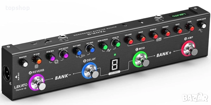 Чисто нов LEKATO Мултифункционален китарен ефект / педал с 36 пресета, редактируеми 4 модула..., снимка 1