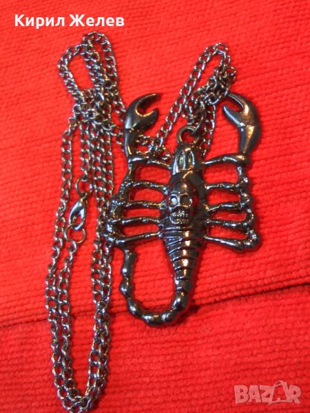 ФИГУРАЛЕН АРТ МЕТАЛЕН МЕДАЛЬОН - СКОРПИОН с ВЕРИЖКА 38811, снимка 1