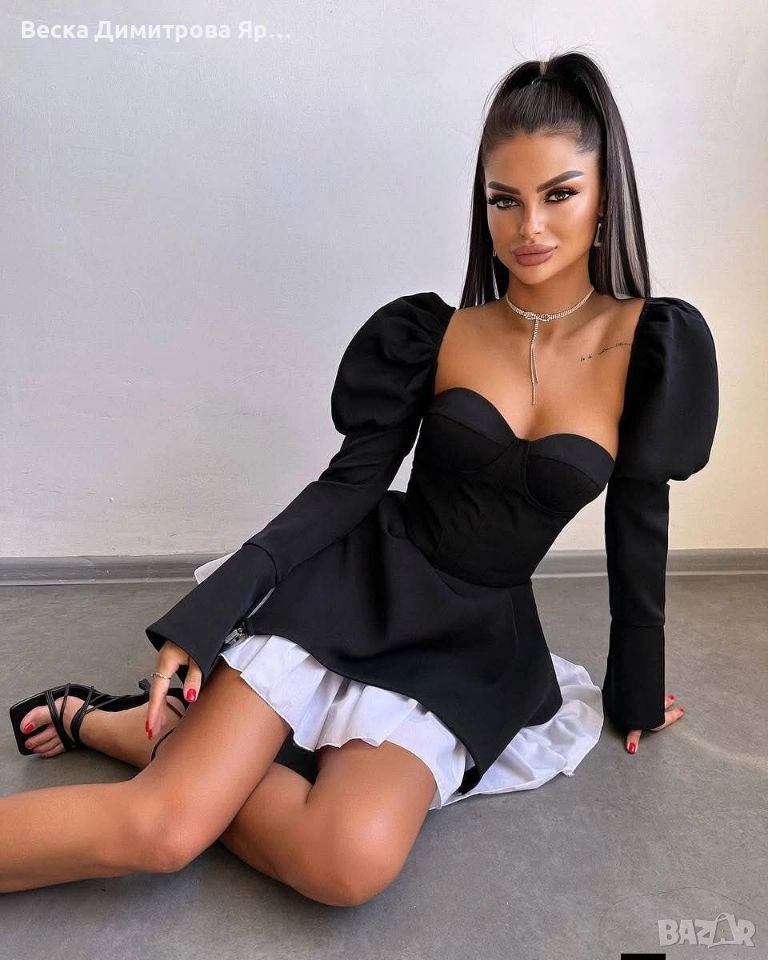 Изтънчена рокля с фина кройка , снимка 1