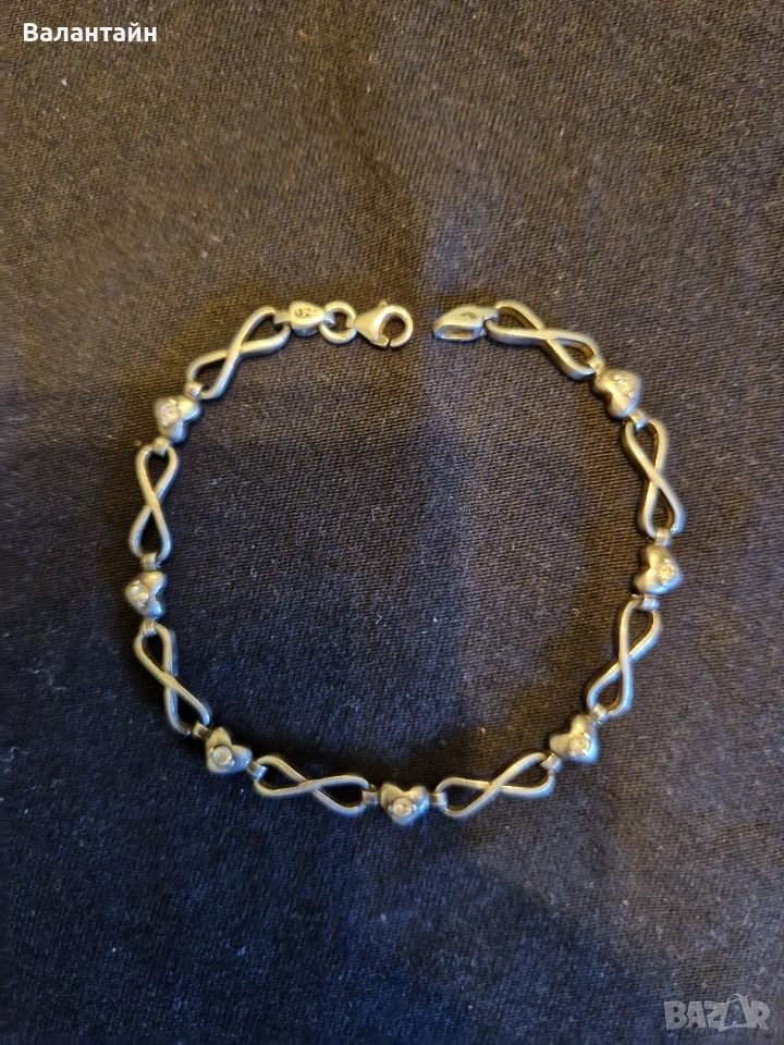 Красива сребърна гривна , снимка 1